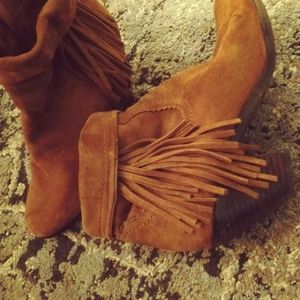 Fringe booties